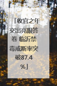 收官之年交出亮眼答卷 临沂禁毒戒断率突破87.4%