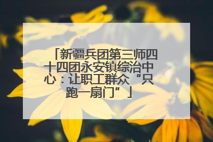 新疆兵团第三师四十四团永安镇综治中心：让职工群众“只跑一扇门”