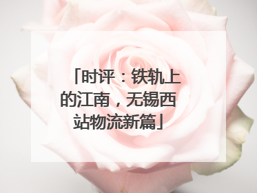时评：铁轨上的江南，无锡西站物流新篇