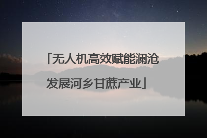无人机高效赋能澜沧发展河乡甘蔗产业