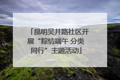 昆明吴井路社区开展“粽情端午 分类同行”主题活动