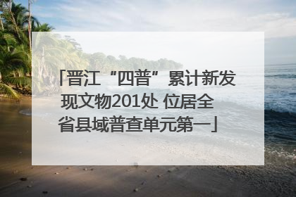 晋江“四普”累计新发现文物201处 位居全省县域普查单元第一