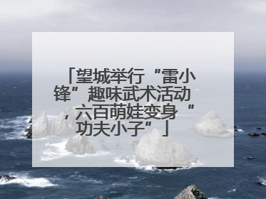 望城举行“雷小锋”趣味武术活动，六百萌娃变身“功夫小子”