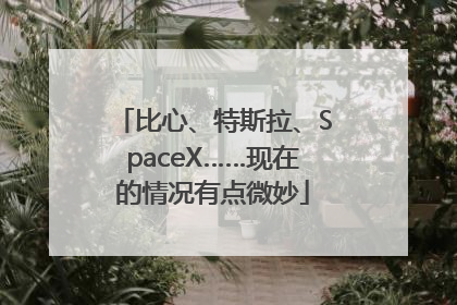 比心、特斯拉、SpaceX……现在的情况有点微妙