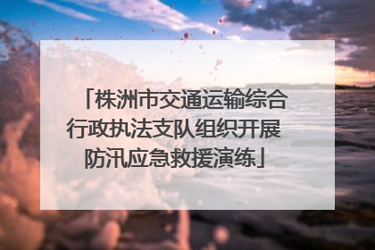 株洲市交通运输综合行政执法支队组织开展防汛应急救援演练