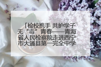 检校携手 共护学子无“毒”青春——青海省人民检察院走进西宁市大通县第一完全中学开展禁毒宣传侧记