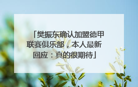 樊振东确认加盟德甲联赛俱乐部，本人最新回应：真的很期待