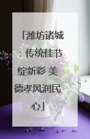潍坊诸城：传统佳节绽新彩 美德孝风润民心