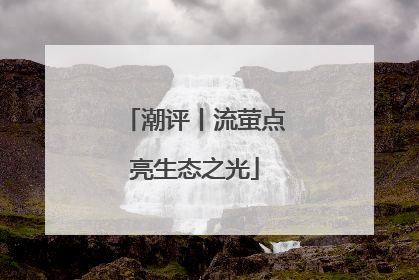 潮评丨流萤点亮生态之光