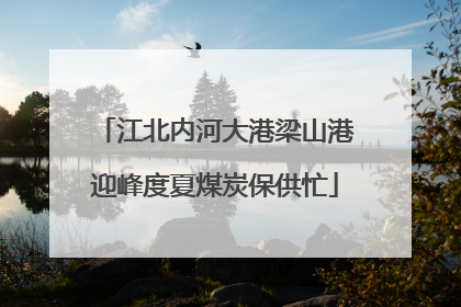 江北内河大港梁山港迎峰度夏煤炭保供忙