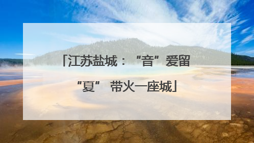 江苏盐城：“音”爱留“夏” 带火一座城