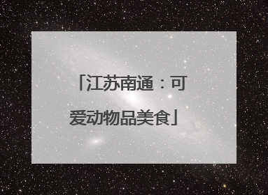 江苏南通：可爱动物品美食