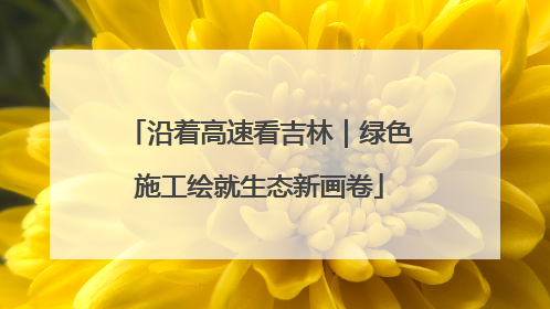 沿着高速看吉林｜绿色施工绘就生态新画卷
