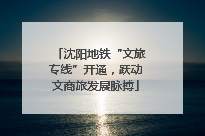 沈阳地铁“文旅专线”开通，跃动文商旅发展脉搏