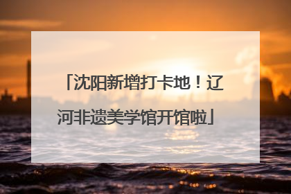 沈阳新增打卡地！辽河非遗美学馆开馆啦