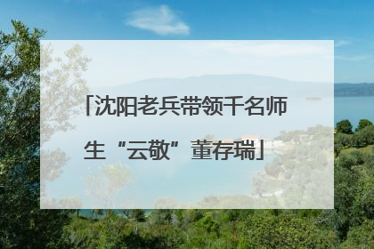 沈阳老兵带领千名师生“云敬”董存瑞