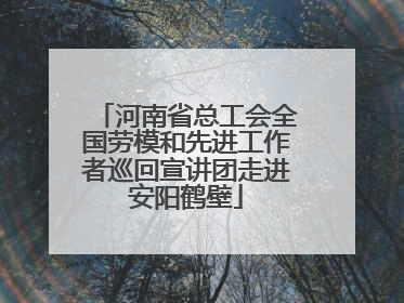 河南省总工会全国劳模和先进工作者巡回宣讲团走进安阳鹤壁