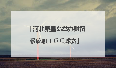 河北秦皇岛举办财贸系统职工乒乓球赛