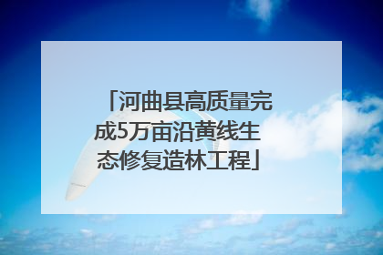 河曲县高质量完成5万亩沿黄线生态修复造林工程