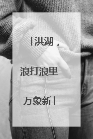 洪湖，浪打浪里万象新