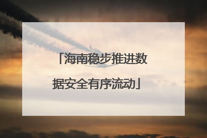 海南稳步推进数据安全有序流动