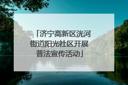 济宁高新区洸河街道阳光社区开展普法宣传活动