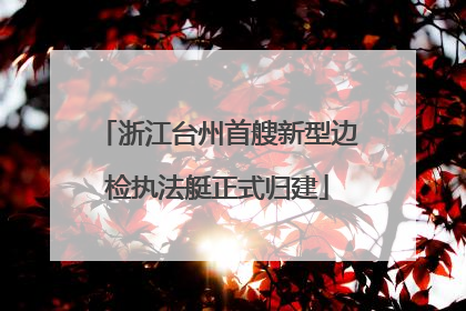 浙江台州首艘新型边检执法艇正式归建