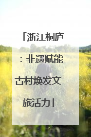 浙江桐庐：非遗赋能古村焕发文旅活力