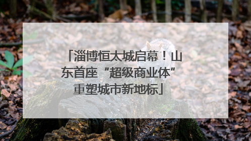 淄博恒太城启幕！山东首座“超级商业体”重塑城市新地标