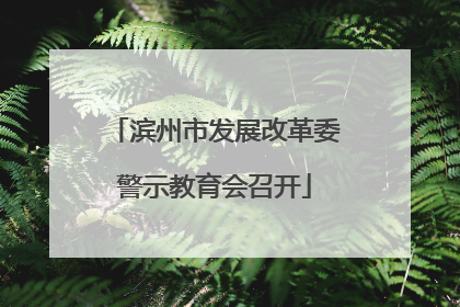 滨州市发展改革委警示教育会召开