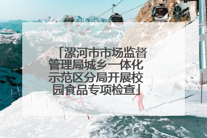漯河市市场监督管理局城乡一体化示范区分局开展校园食品专项检查