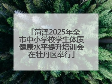 菏泽2025年全市中小学校学生体质健康水平提升培训会在牡丹区举行