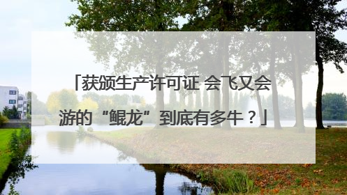 获颁生产许可证 会飞又会游的“鲲龙”到底有多牛？