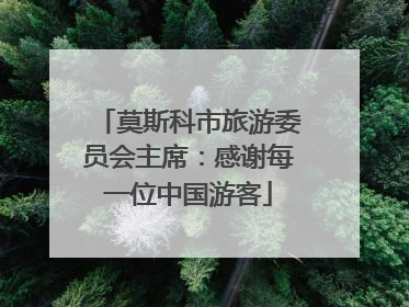 莫斯科市旅游委员会主席：感谢每一位中国游客