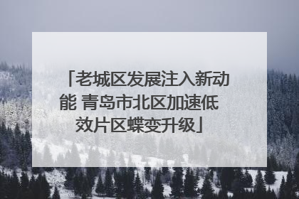 老城区发展注入新动能 青岛市北区加速低效片区蝶变升级