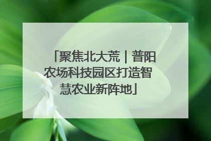 聚焦北大荒｜普阳农场科技园区打造智慧农业新阵地