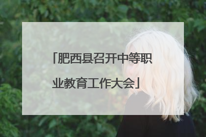 肥西县召开中等职业教育工作大会