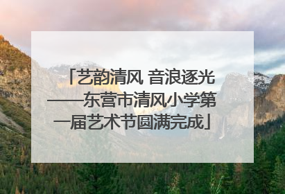 艺韵清风 音浪逐光——东营市清风小学第一届艺术节圆满完成