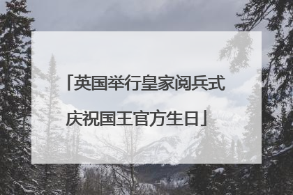 英国举行皇家阅兵式庆祝国王官方生日