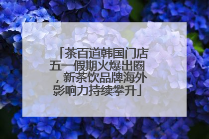 茶百道韩国门店五一假期火爆出圈，新茶饮品牌海外影响力持续攀升