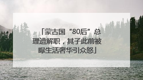 蒙古国“80后”总理遭解职，其子此前被曝生活奢华引众怒