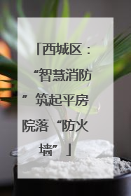 西城区：“智慧消防”筑起平房院落“防火墙”