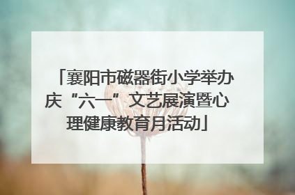 襄阳市磁器街小学举办庆“六一”文艺展演暨心理健康教育月活动