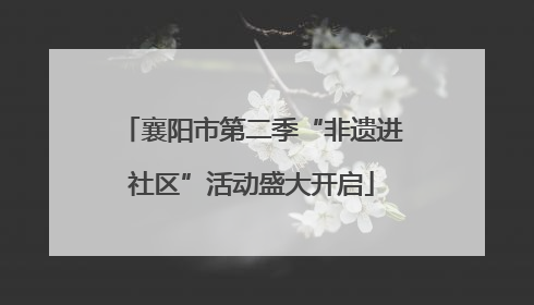 襄阳市第二季“非遗进社区”活动盛大开启