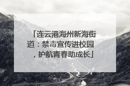 连云港海州新海街道：禁毒宣传进校园，护航青春助成长