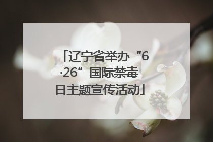辽宁省举办“6·26”国际禁毒日主题宣传活动