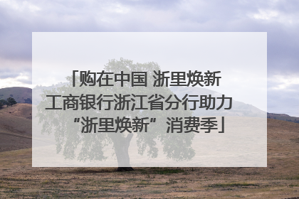 购在中国 浙里焕新 工商银行浙江省分行助力“浙里焕新”消费季