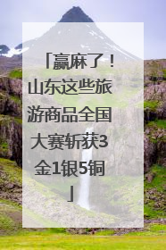 赢麻了！山东这些旅游商品全国大赛斩获3金1银5铜