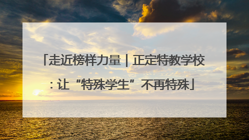 走近榜样力量｜正定特教学校：让“特殊学生”不再特殊