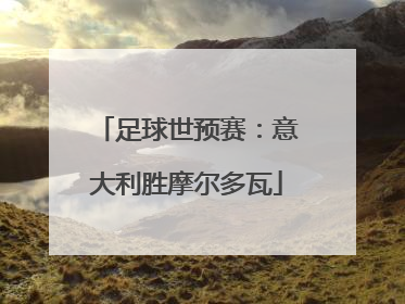 足球世预赛：意大利胜摩尔多瓦